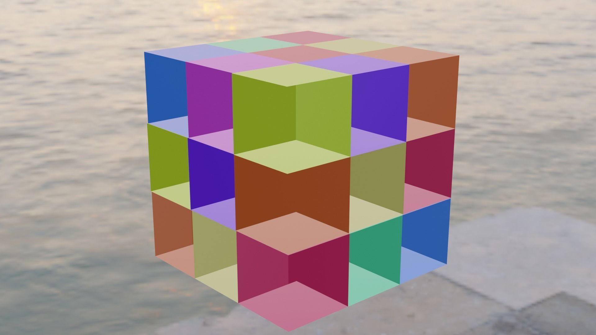 COLOURFUL CUBE 3D model | CGTrader