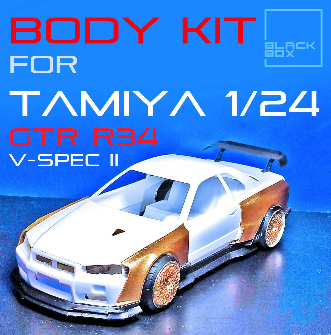 GTR R34 BODYKIT For Tamiya 1-24 3D print model_4