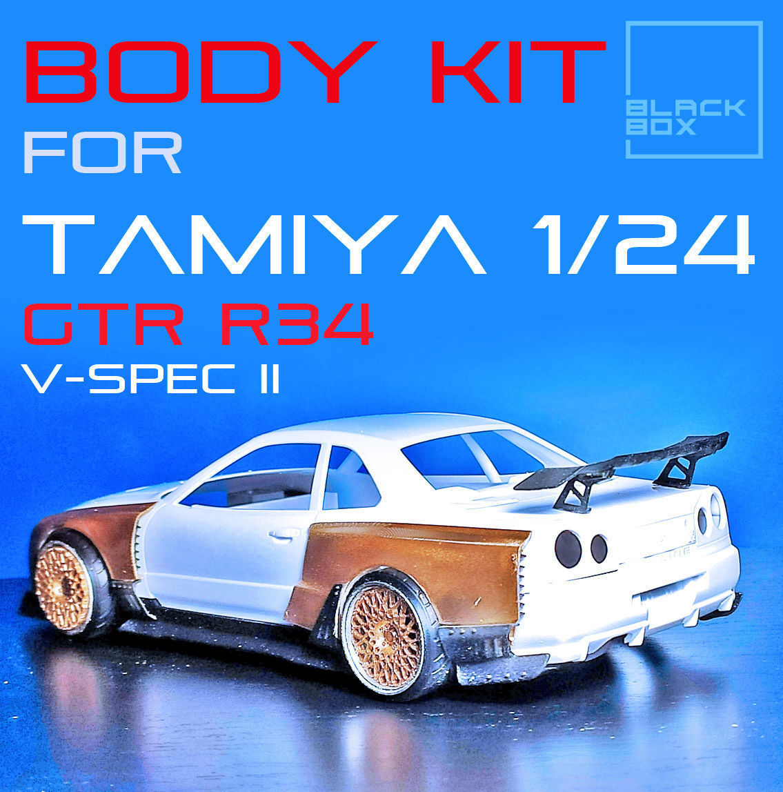 GTR R34 BODYKIT For Tamiya 1-24 3D print model_3