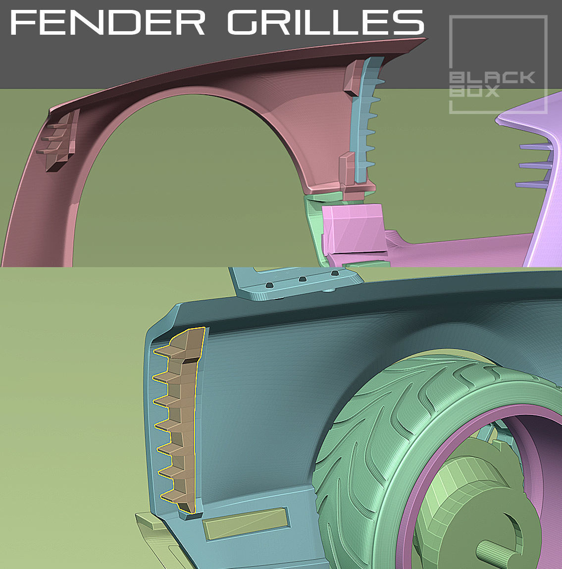GTR R34 BODYKIT For Tamiya 1-24 3D print model_13
