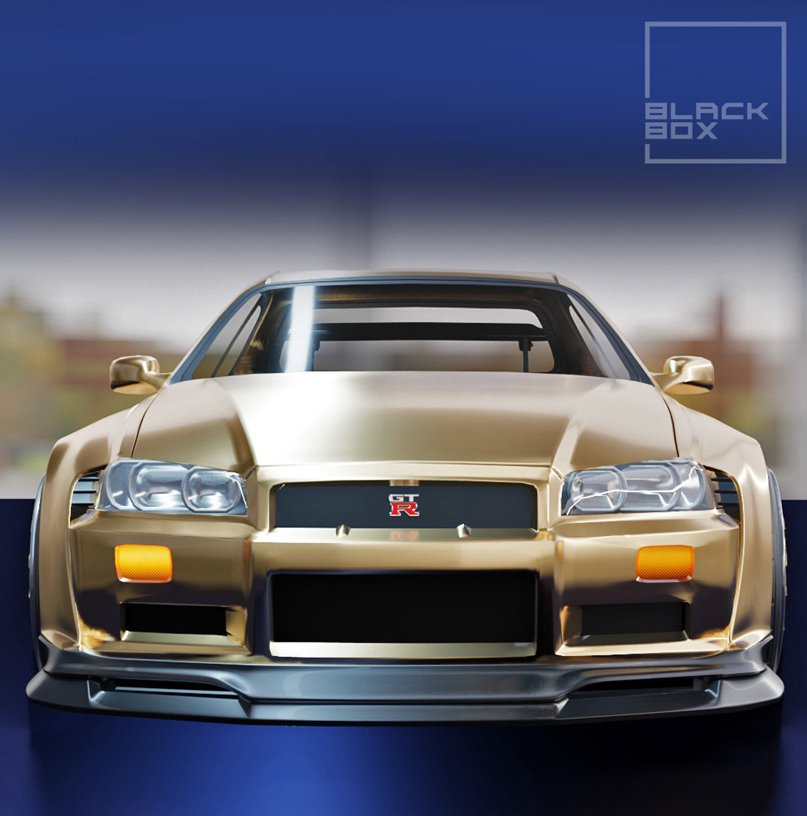 GTR R34 BODYKIT For Tamiya 1-24 3D print model_9