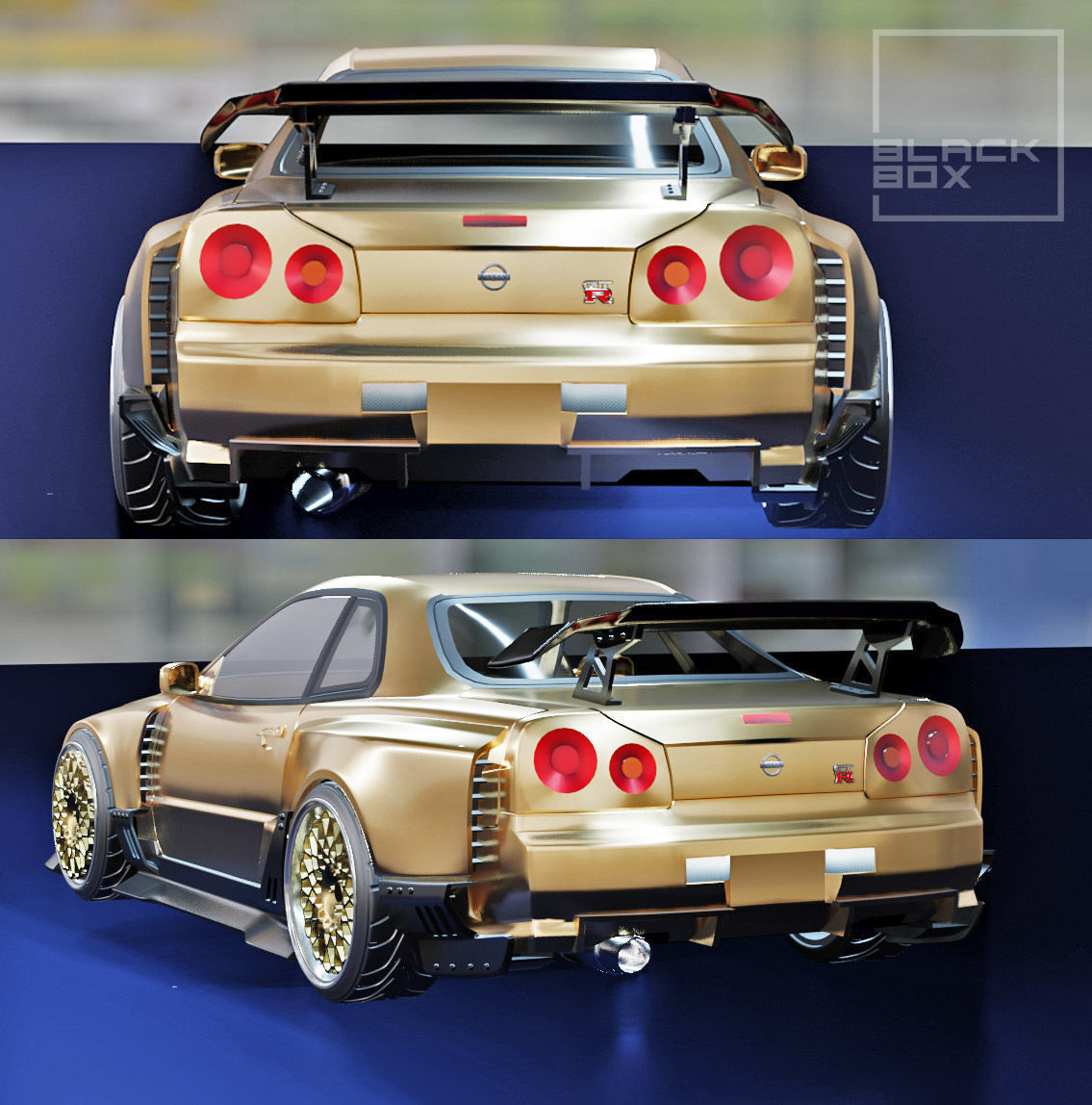 GTR R34 BODYKIT For Tamiya 1-24 3D print model_10