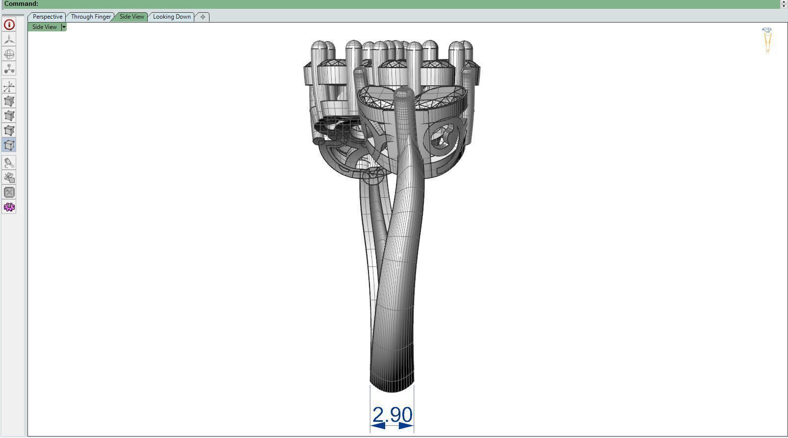 Diamond ring 2F 3D print model_9