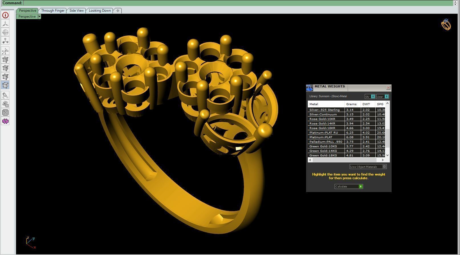 Diamond ring 2F 3D print model_13