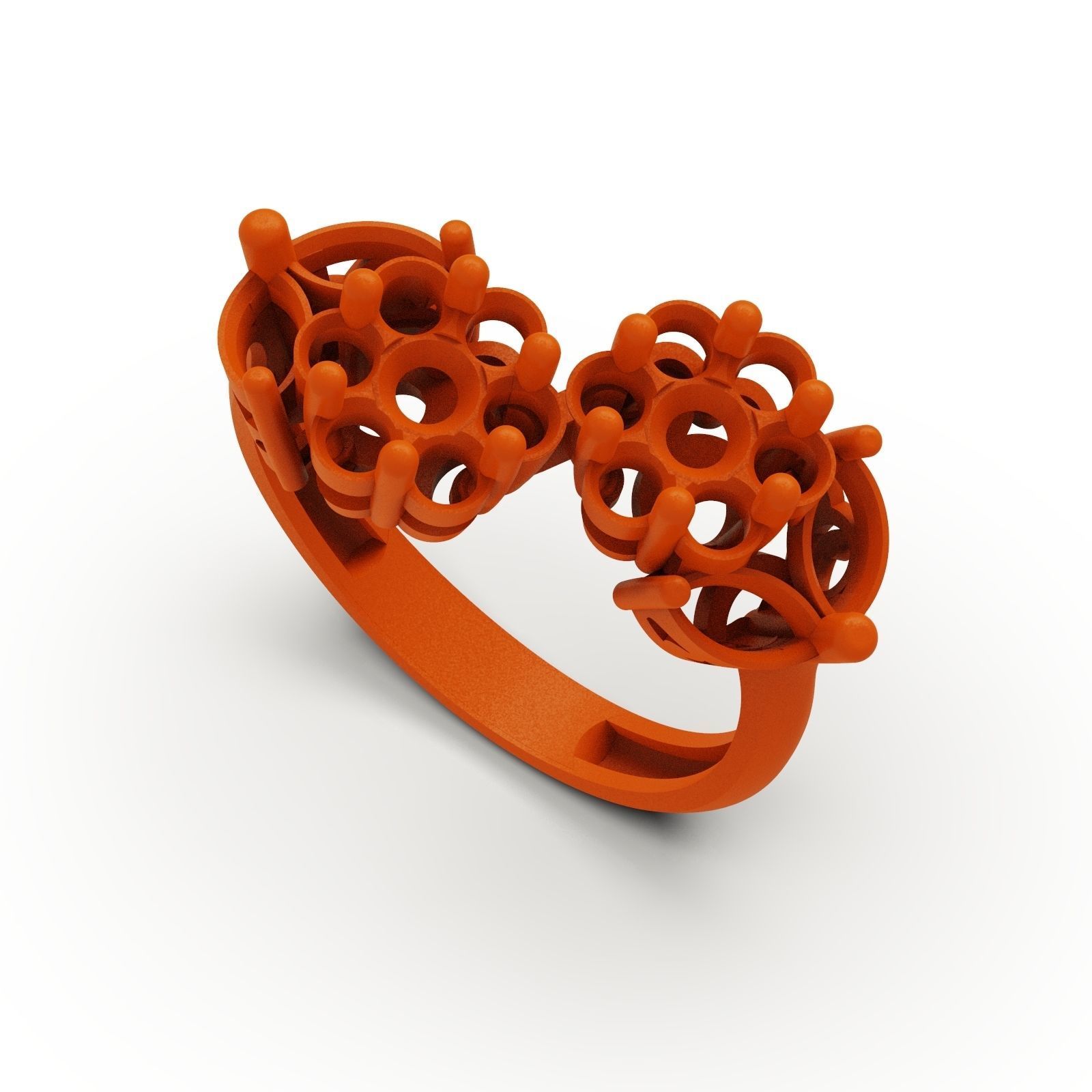 Diamond ring 2F 3D print model_3