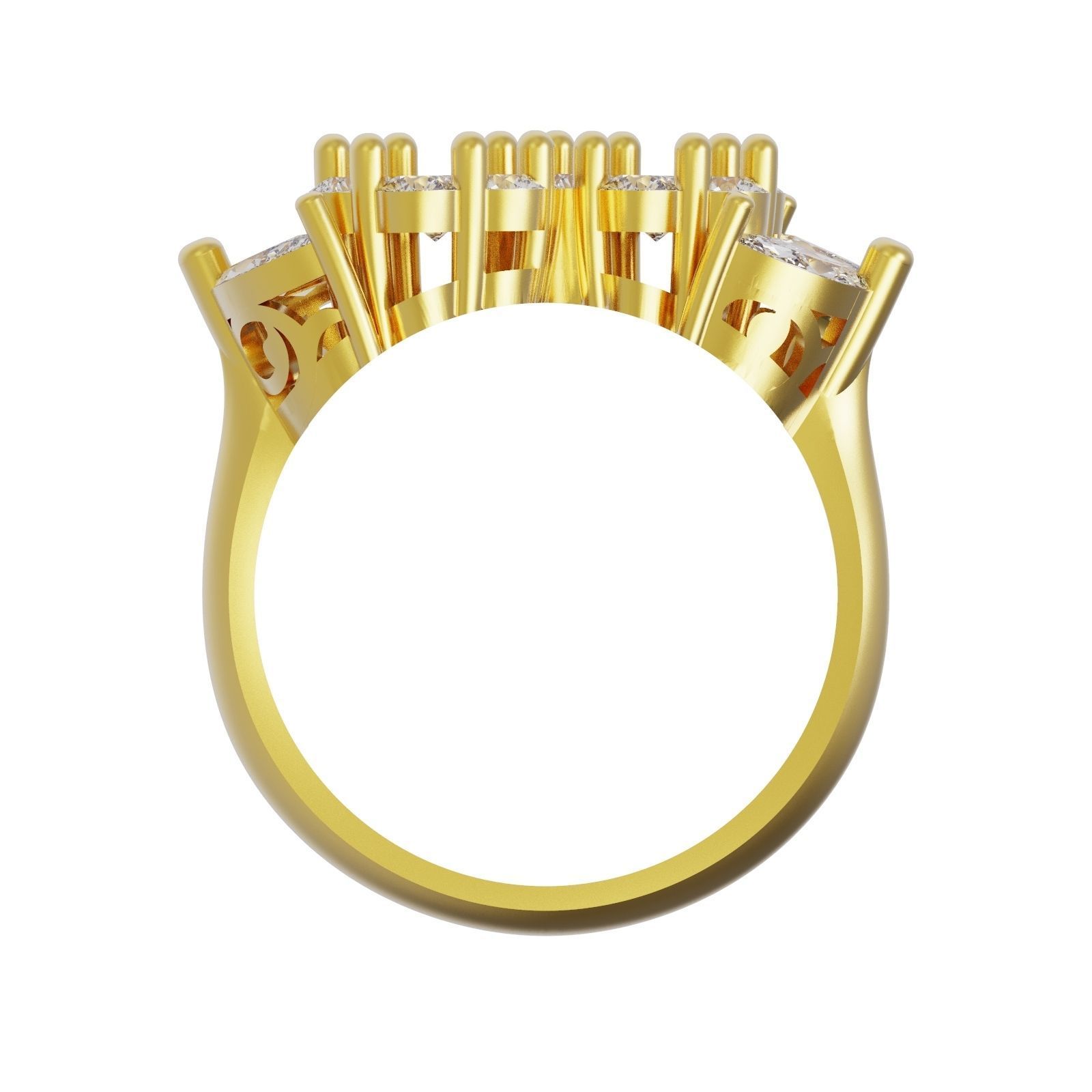 Diamond ring 2F 3D print model_4