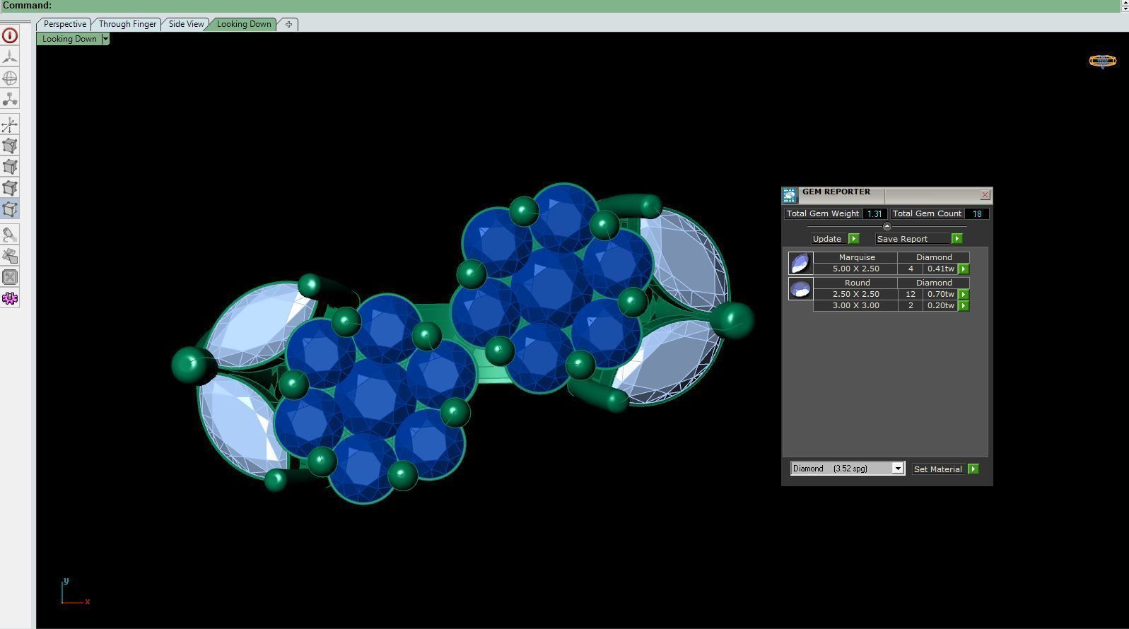 Diamond ring 2F 3D print model_12