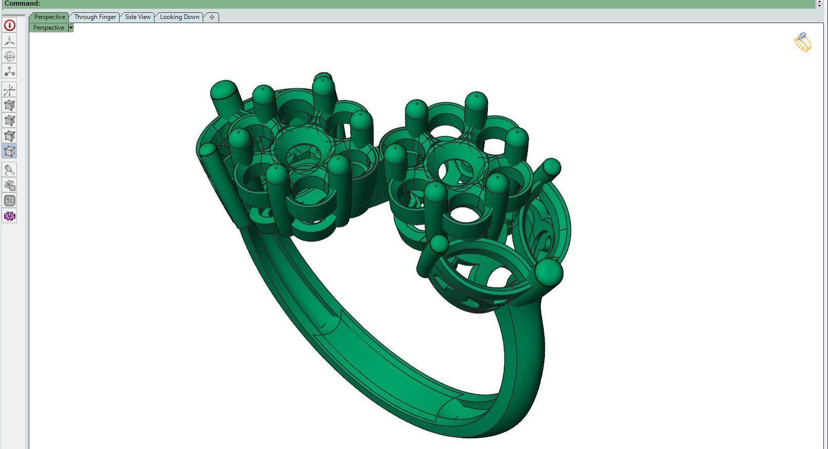 Diamond ring 2F 3D print model_11