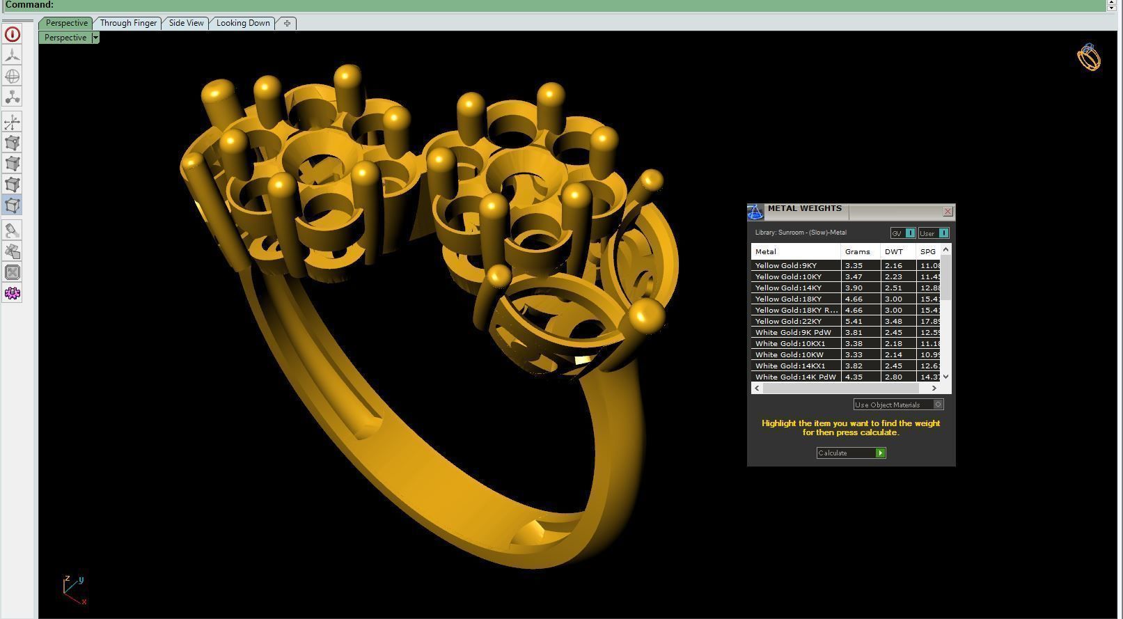 Diamond ring 2F 3D print model_14