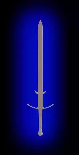 two-handed sword midpoly 3D model