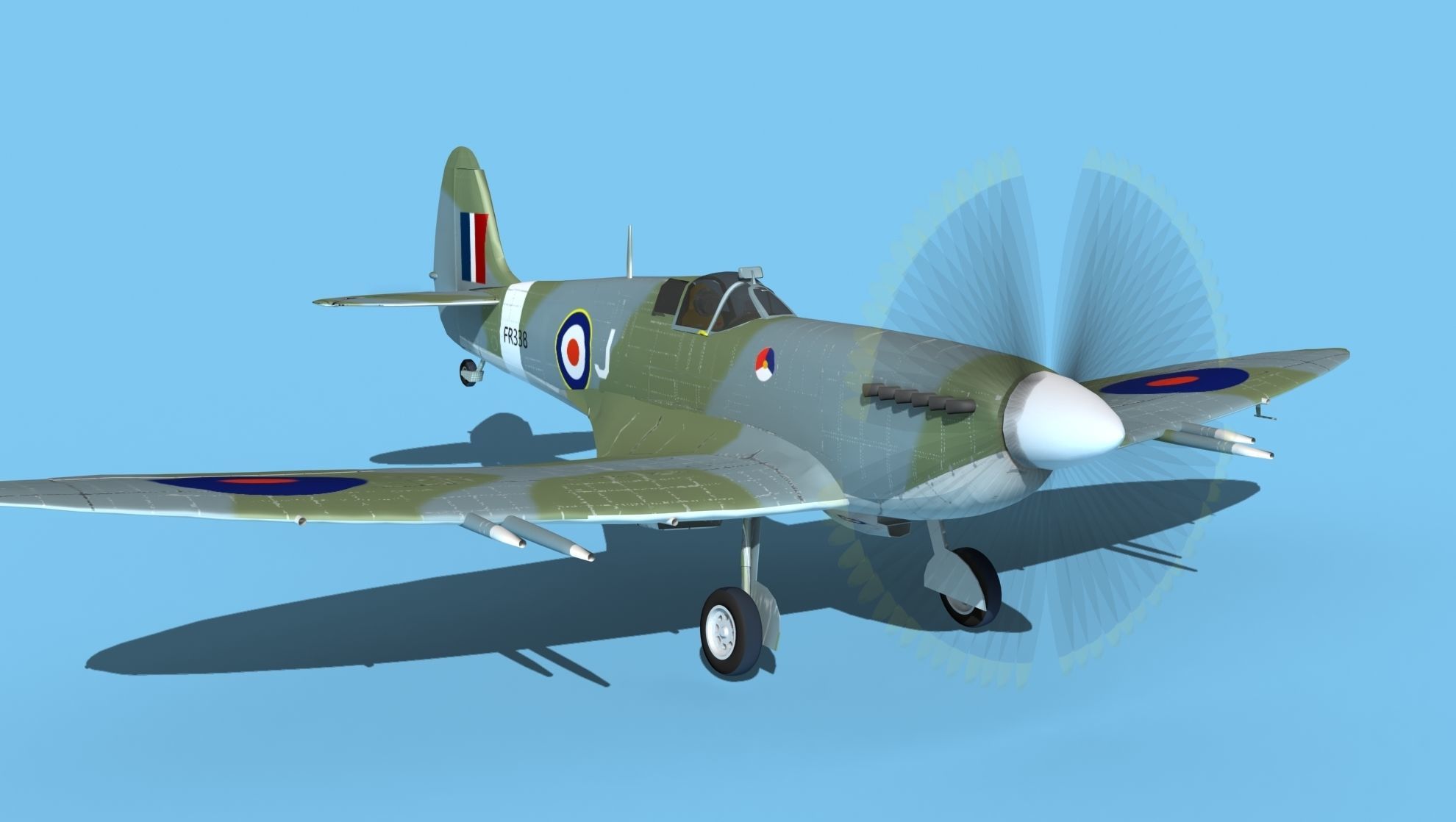 Supermarine Spitfire MK XII V02 3D model_2