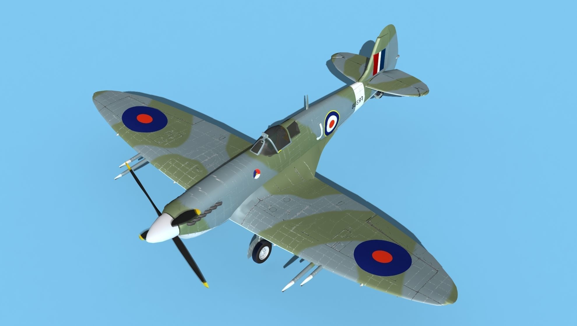 Supermarine Spitfire MK XII V02 3D model_10