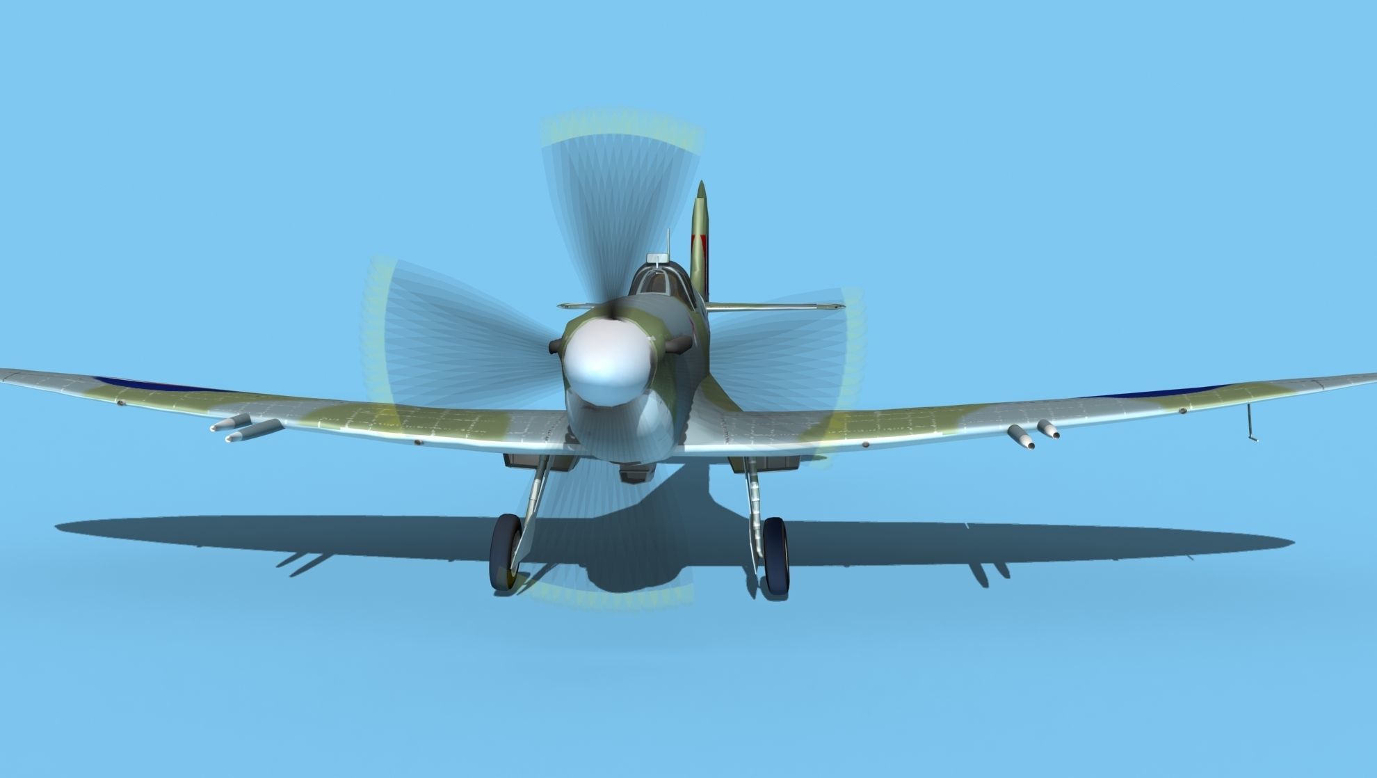 Supermarine Spitfire MK XII V02 3D model_1