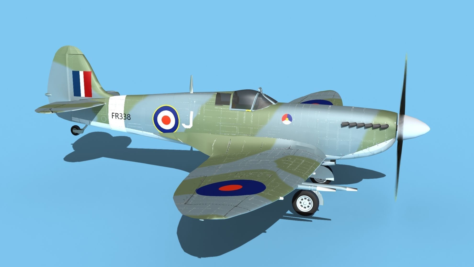 Supermarine Spitfire MK XII V02 3D model_3