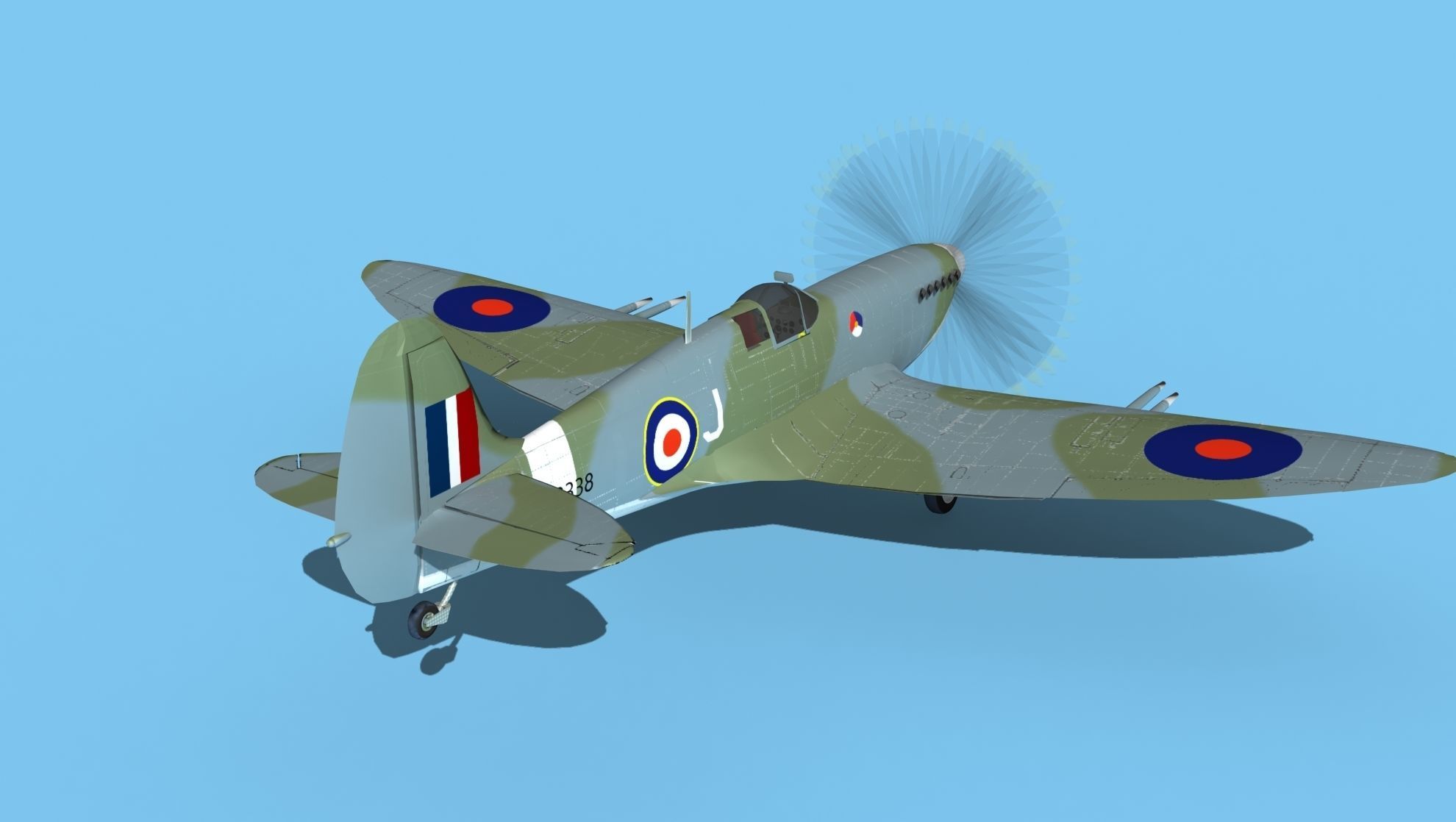 Supermarine Spitfire MK XII V02 3D model_5
