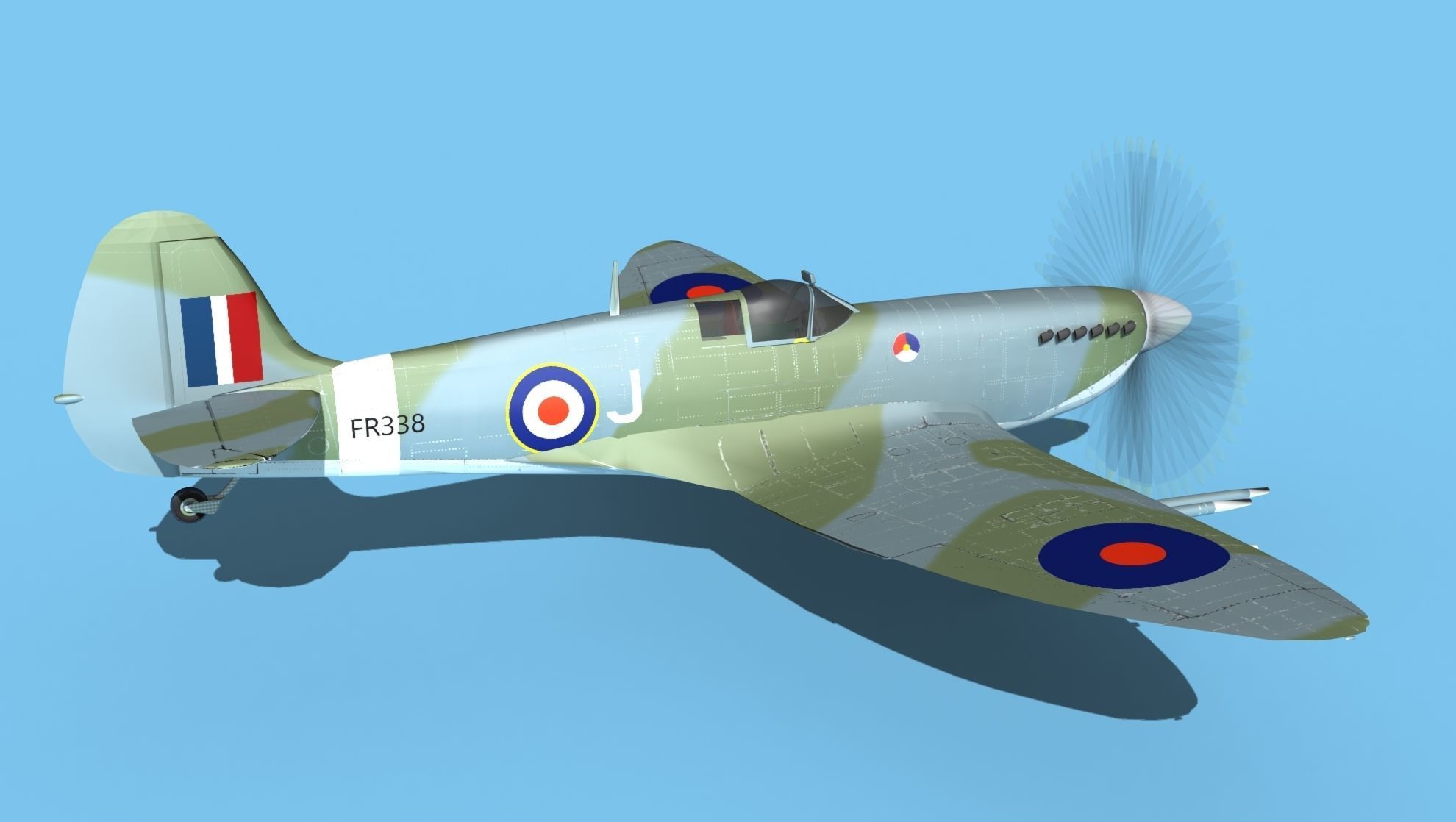 Supermarine Spitfire MK XII V02 3D model_4