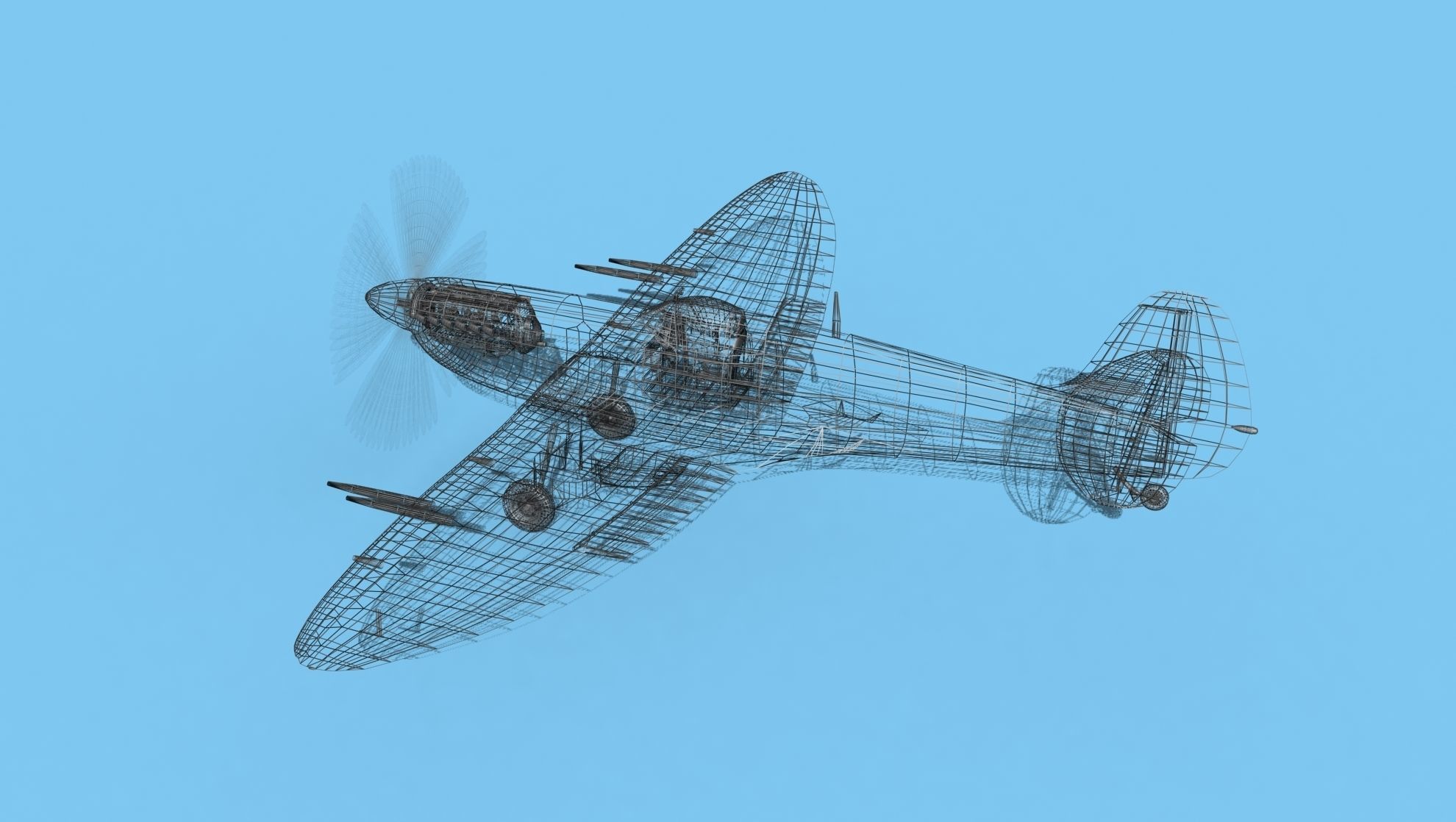 Supermarine Spitfire MK XII V02 3D model_15