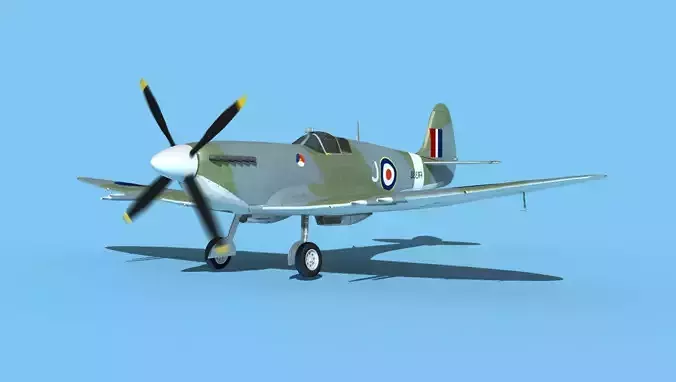 Supermarine Spitfire MK XII V02 3D model