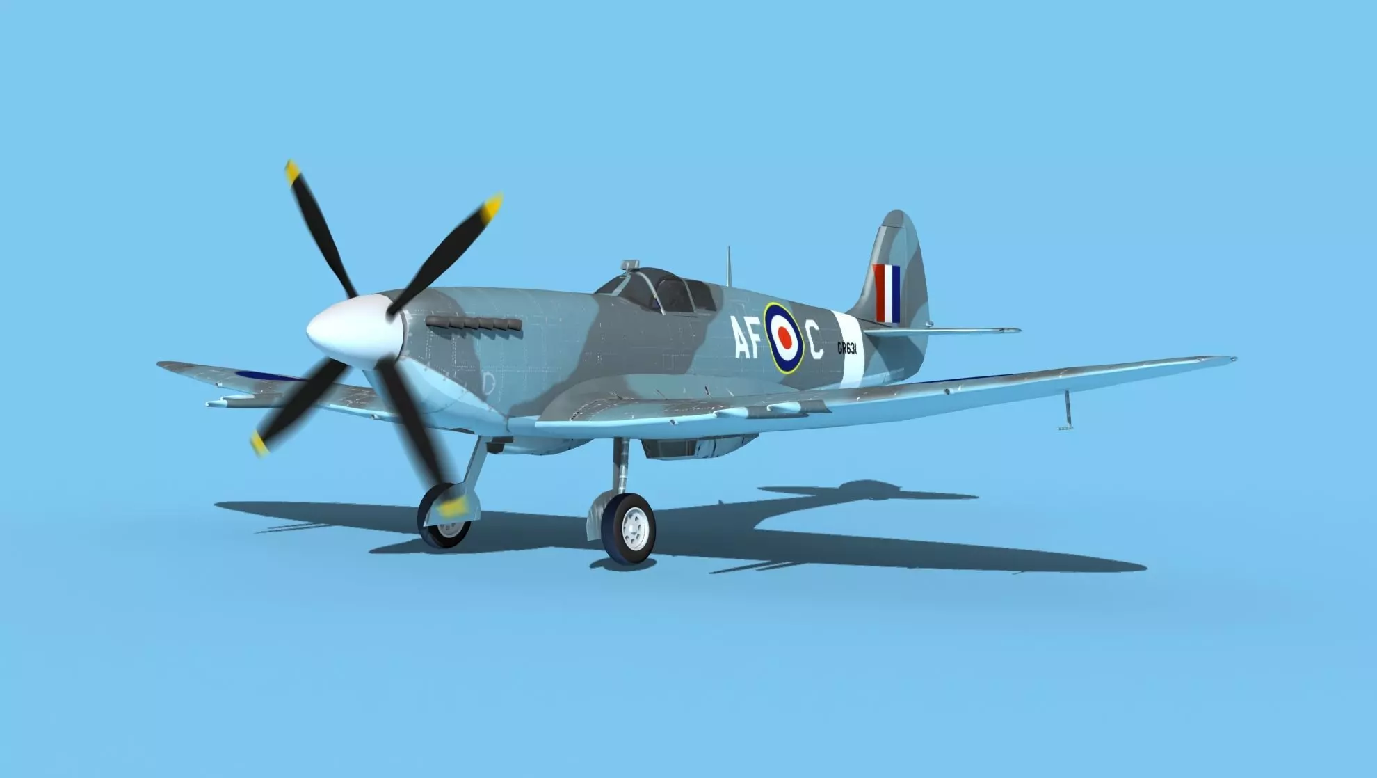 Supermarine Spitfire MkXII V03 3D model_0