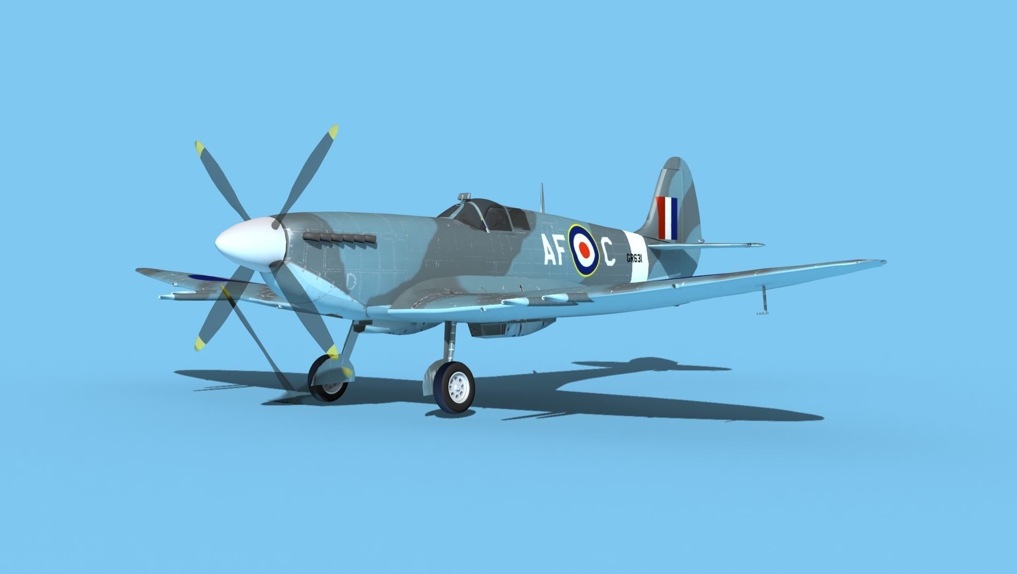 Supermarine Spitfire MkXII V03 3D model_10
