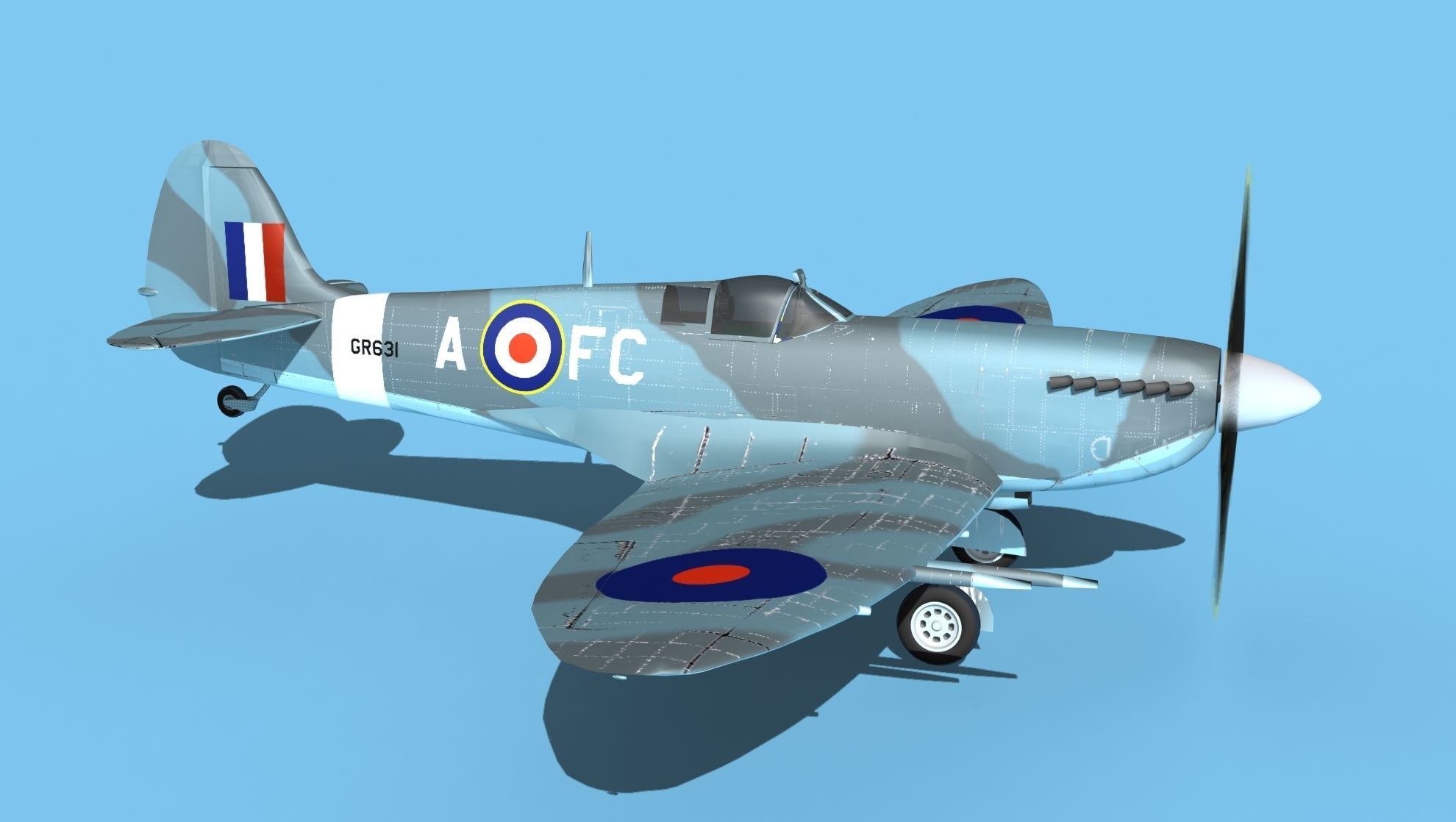 Supermarine Spitfire MkXII V03 3D model_3