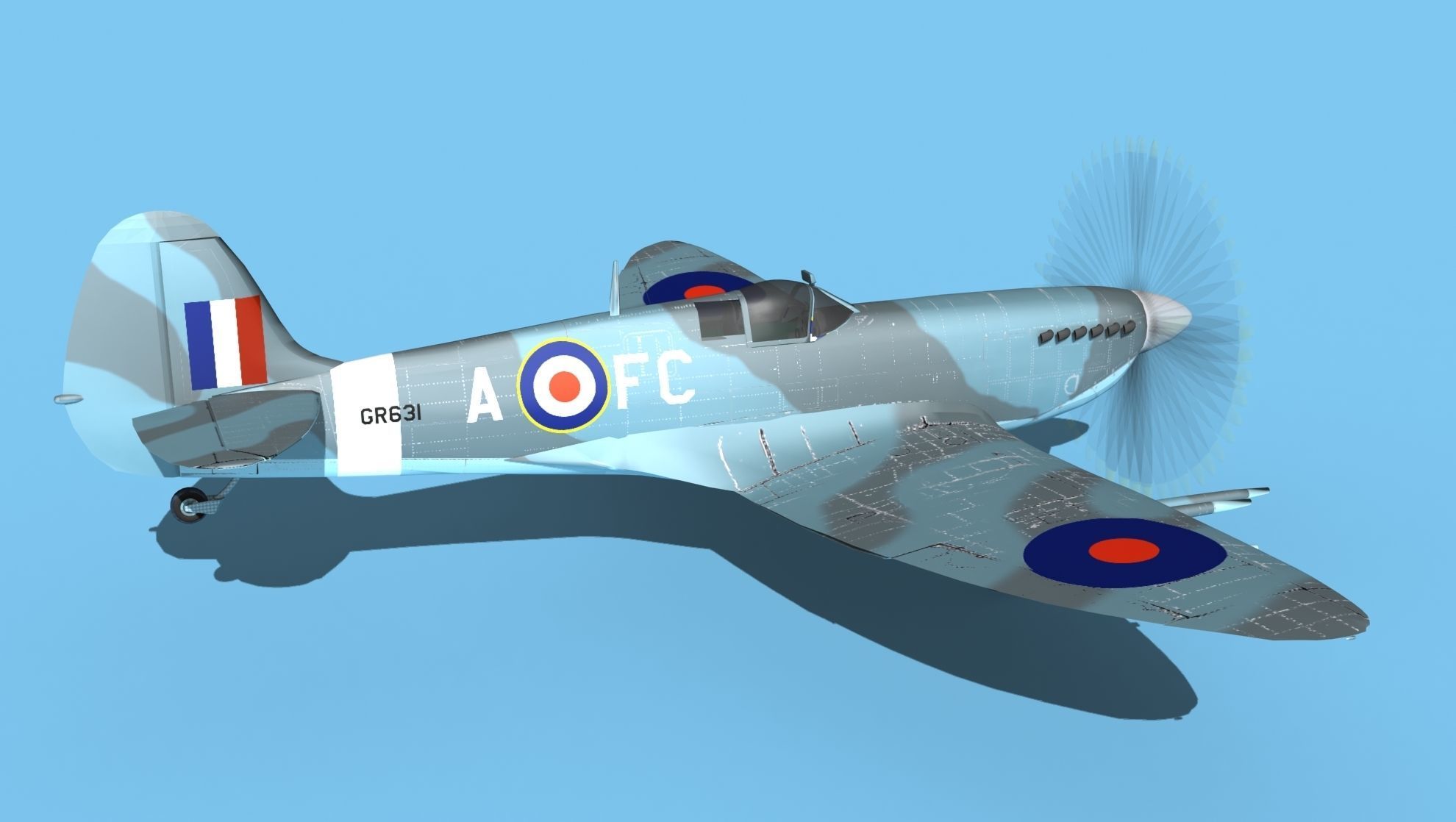 Supermarine Spitfire MkXII V03 3D model_4