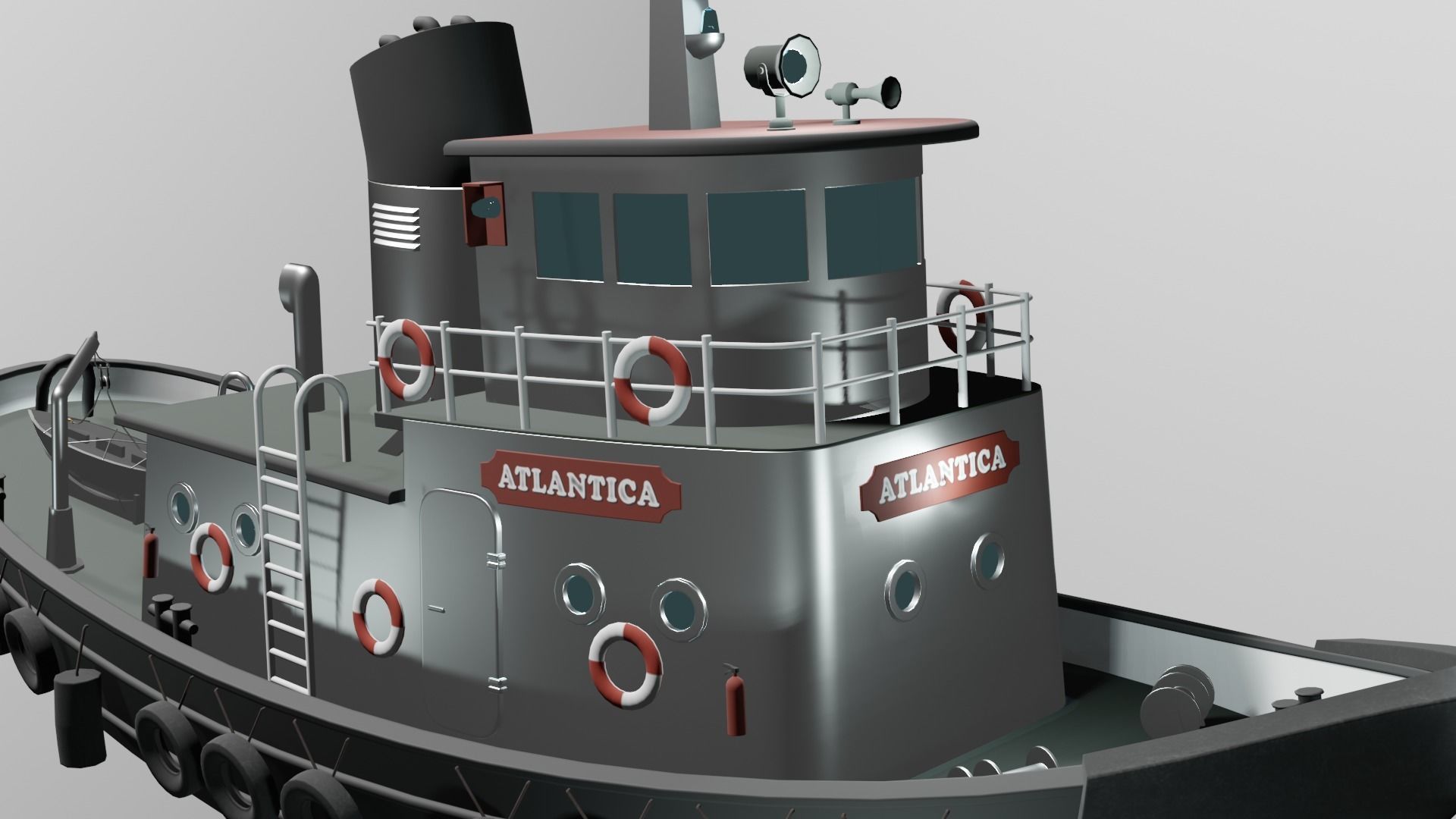 Fishing boat 3D model_1