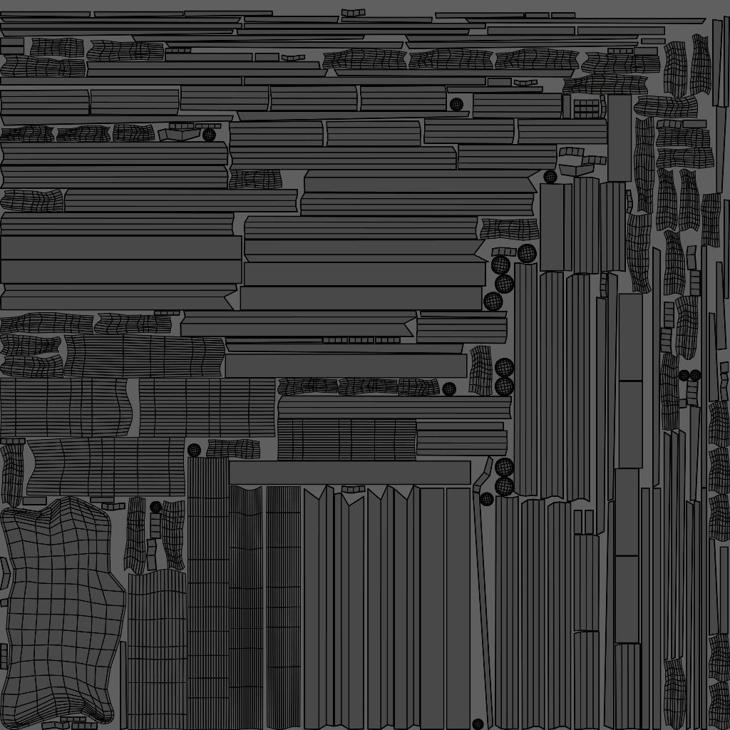 Rustic Wooden Chest Low-poly 3D model_9