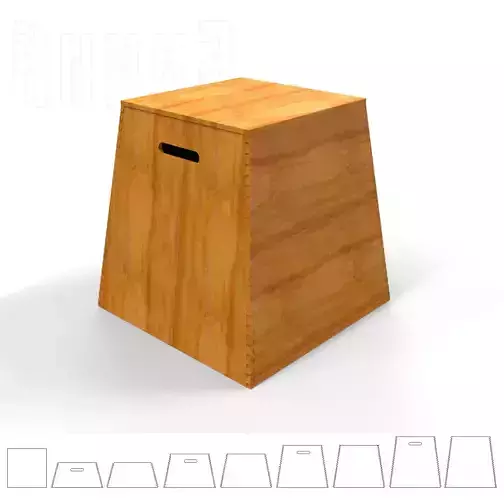 Wooden fitness stands 3D print model