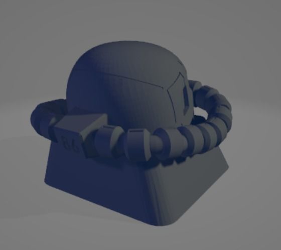 Keycap Zaku 3D print model_2