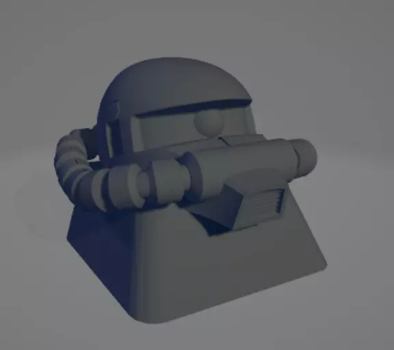 Keycap Zaku 3D print model_0