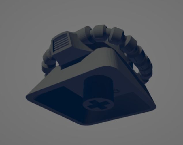 Keycap Zaku 3D print model_3