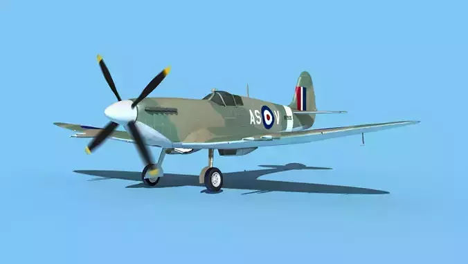 Supermarine Spitfire MkXII V04 3D model