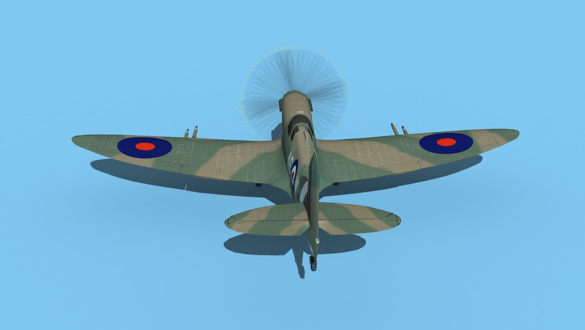 Supermarine Spitfire MkXII V04 3D model_6