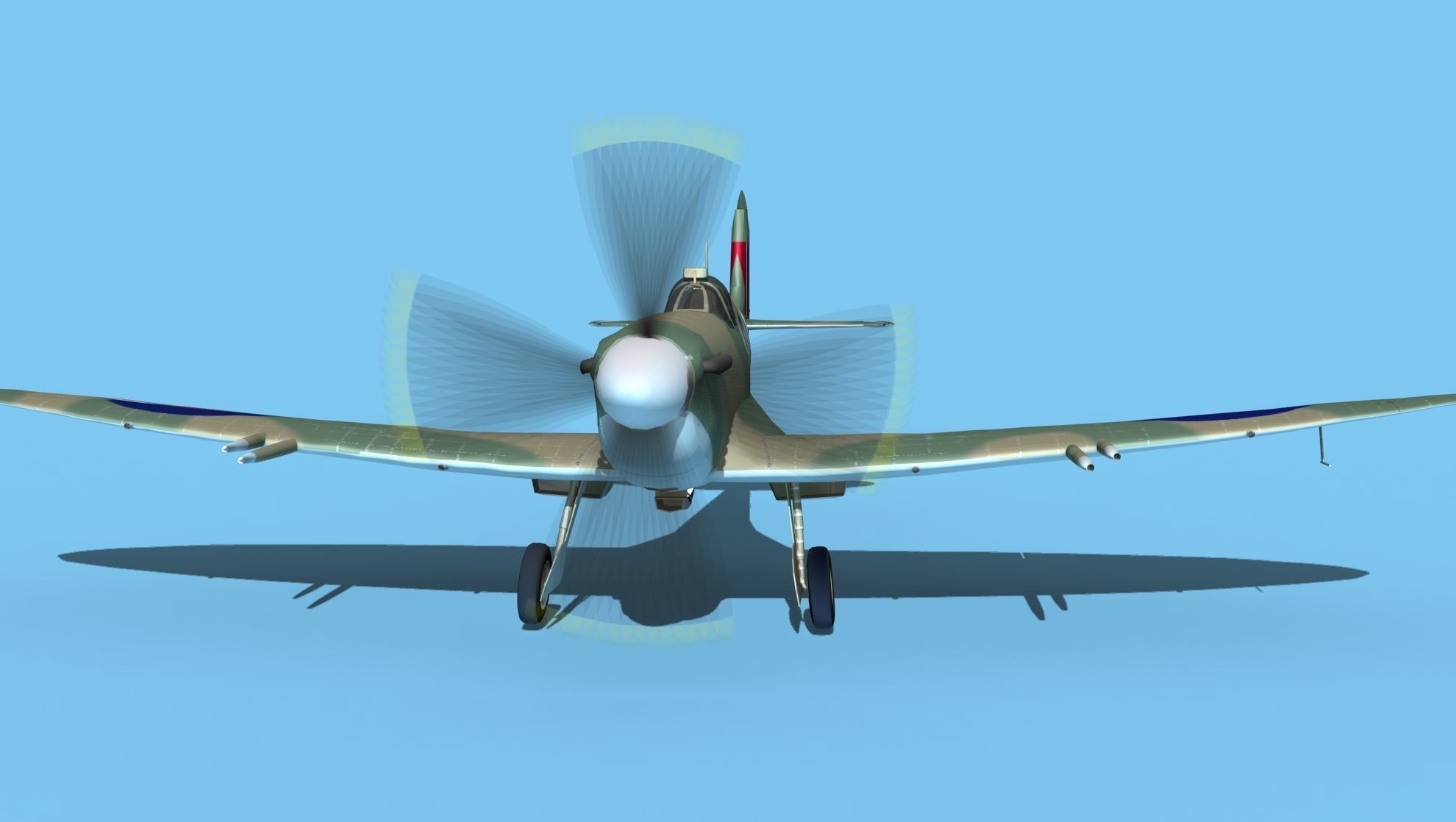 Supermarine Spitfire MkXII V04 3D model_1