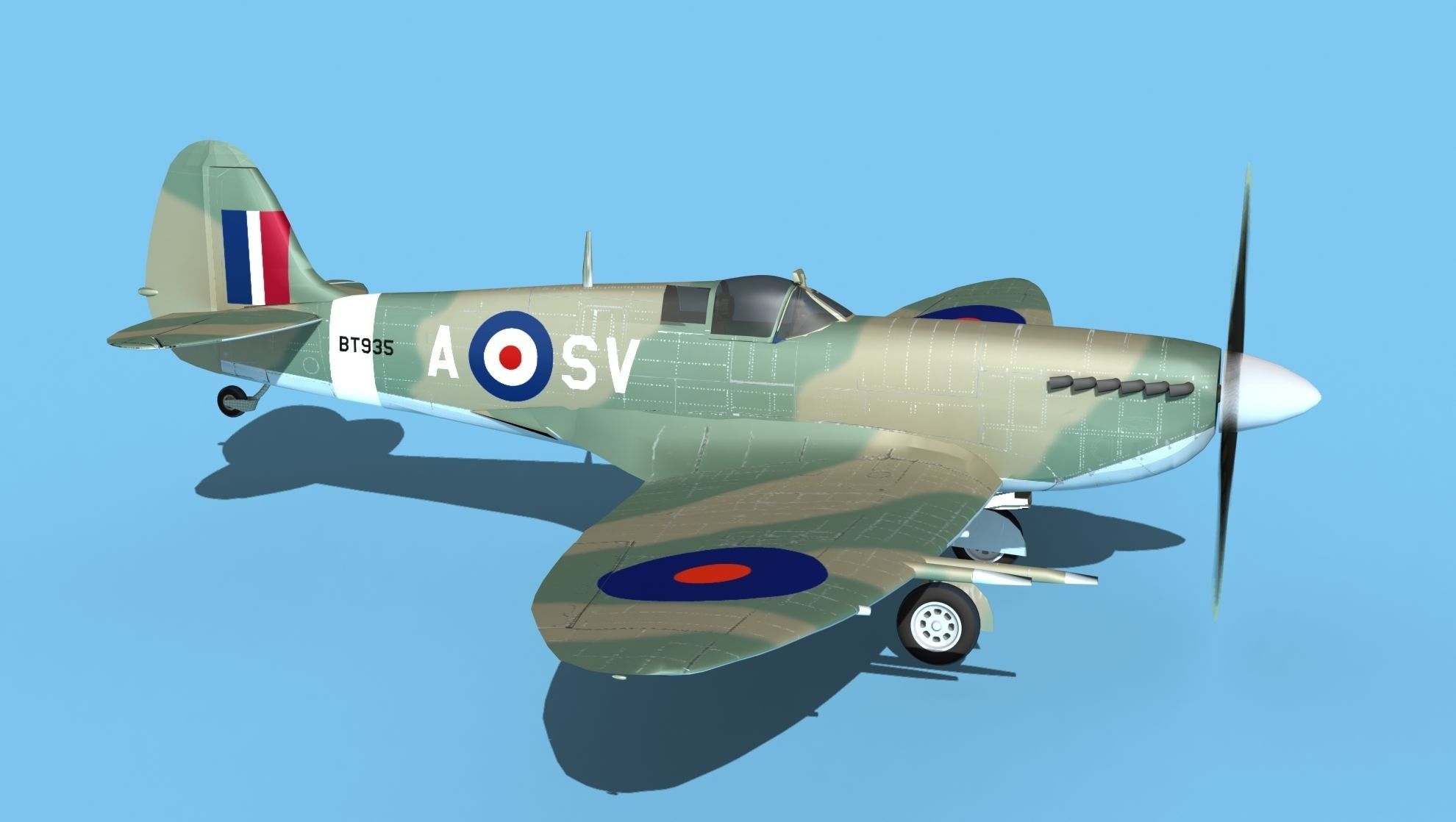 Supermarine Spitfire MkXII V04 3D model_3