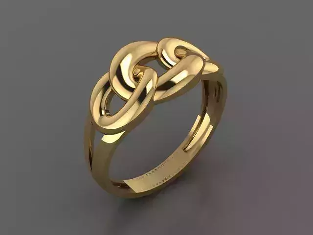 chain model woman ring 3D print model