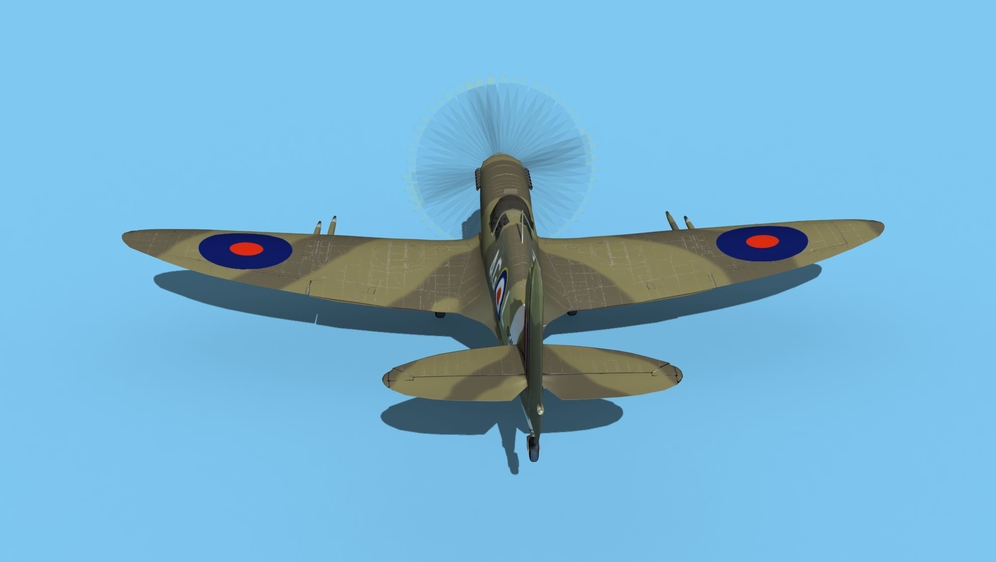 Supermarine Spitfire MkXII V05 3D model_6