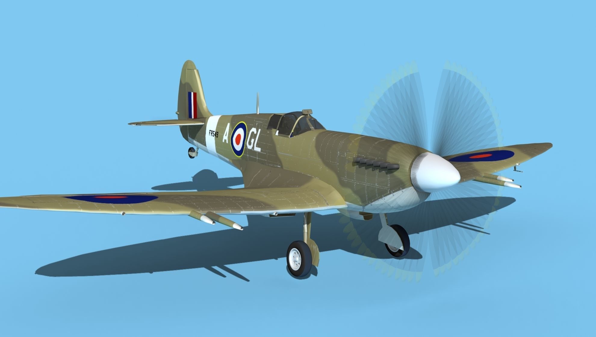 Supermarine Spitfire MkXII V05 3D model_2