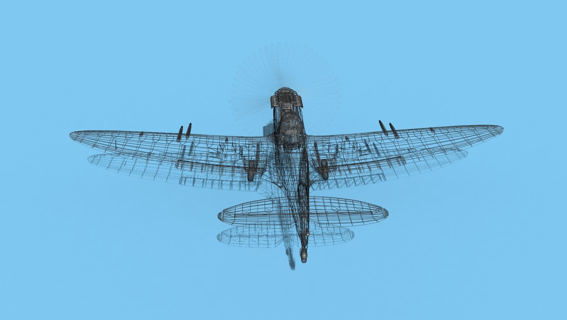 Supermarine Spitfire MkXII V05 3D model_12