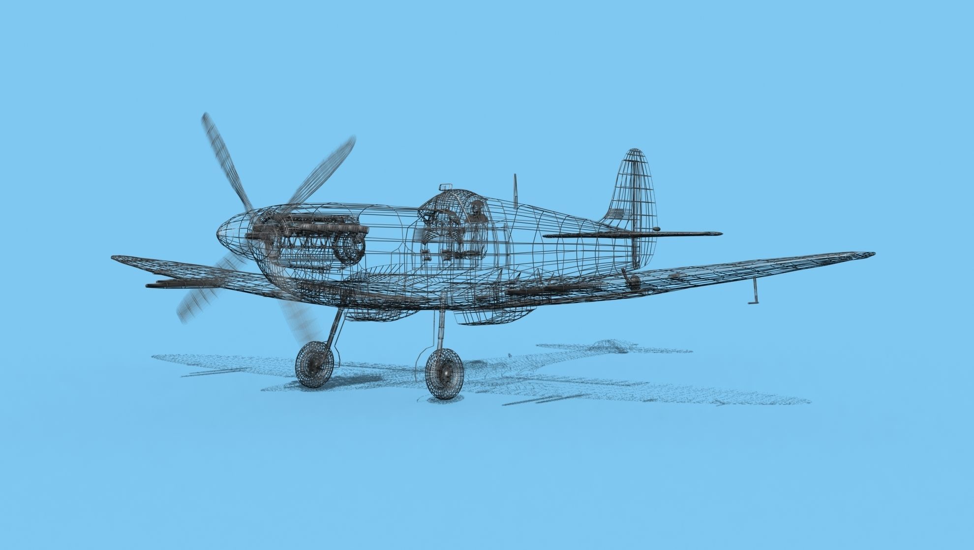 Supermarine Spitfire MkXII V05 3D model_11