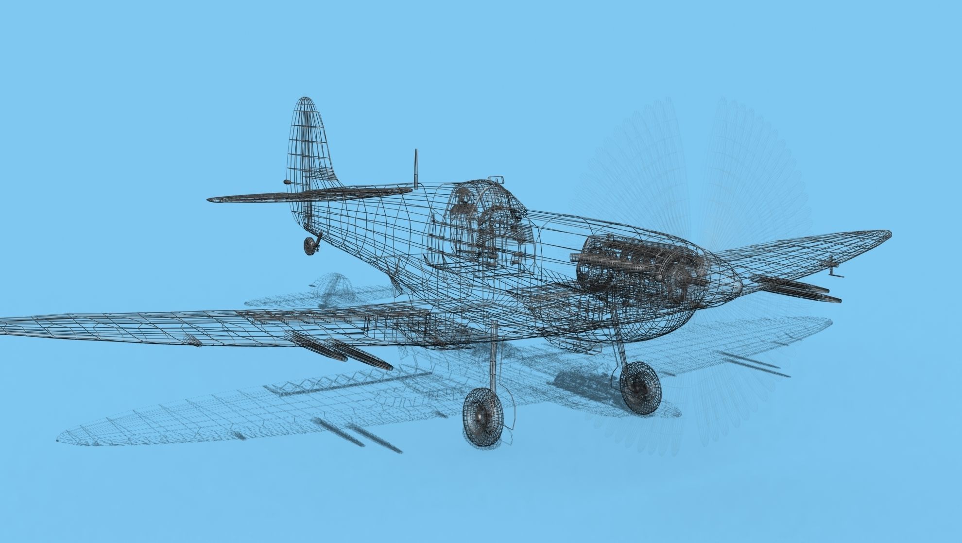 Supermarine Spitfire MkXII V05 3D model_13