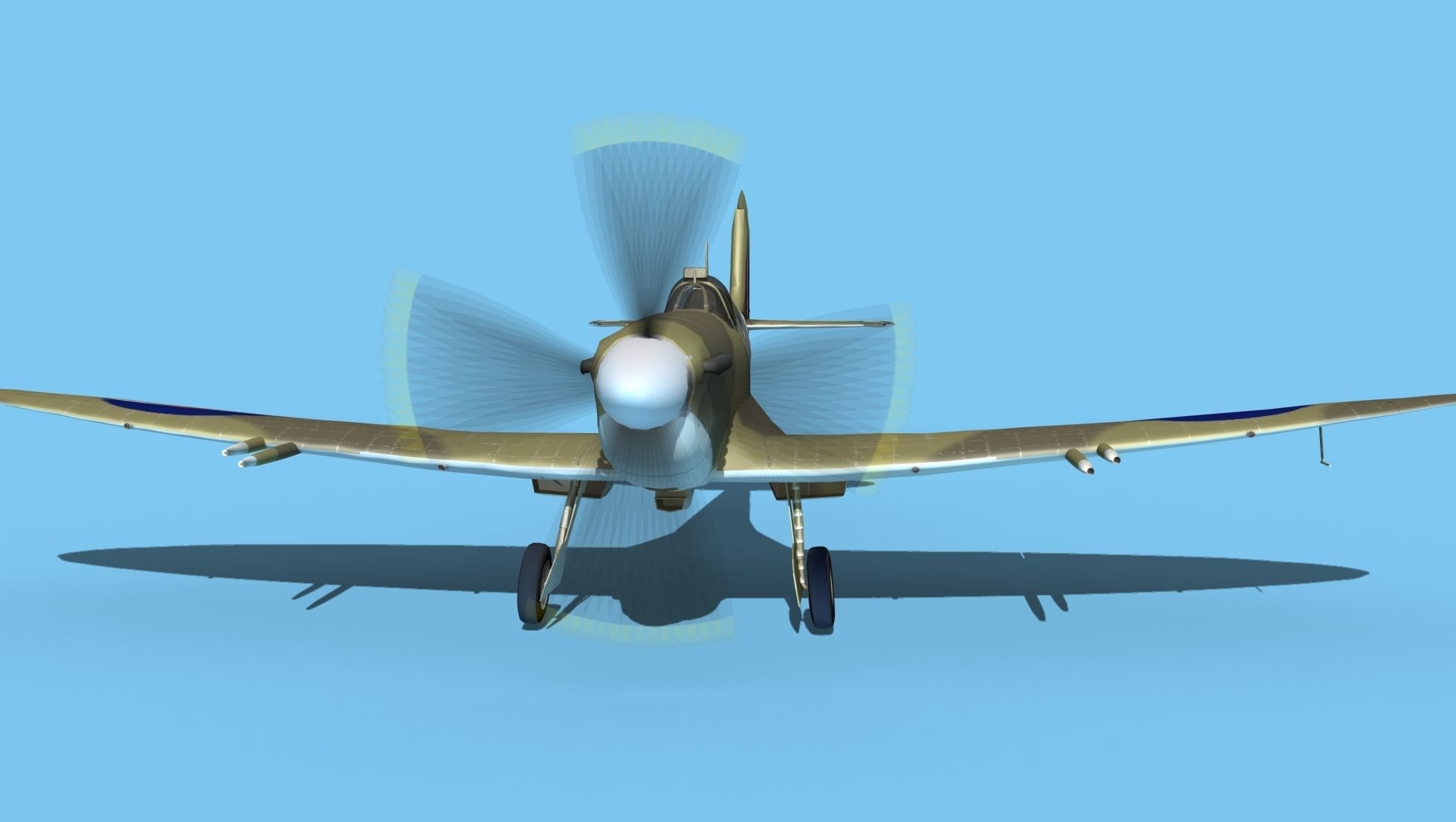 Supermarine Spitfire MkXII V05 3D model_1