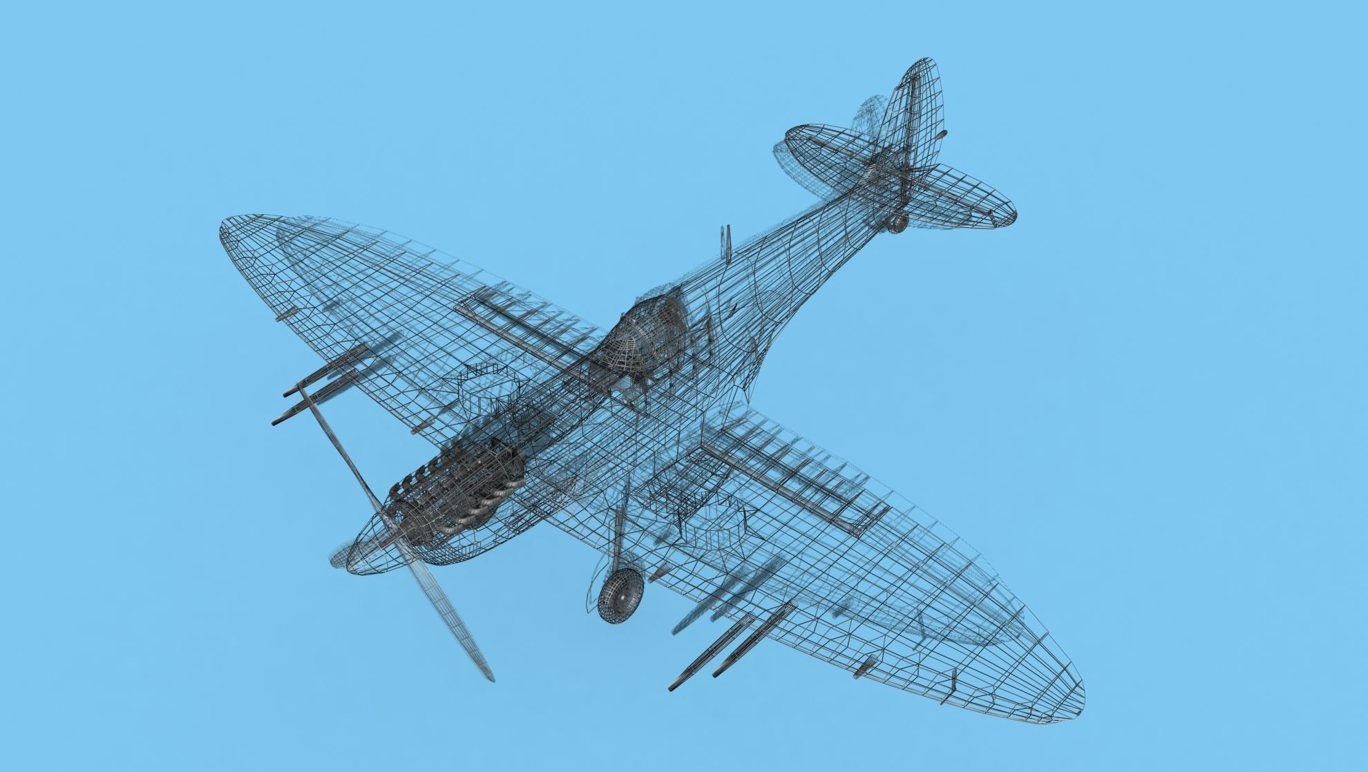 Supermarine Spitfire MkXII V05 3D model_16