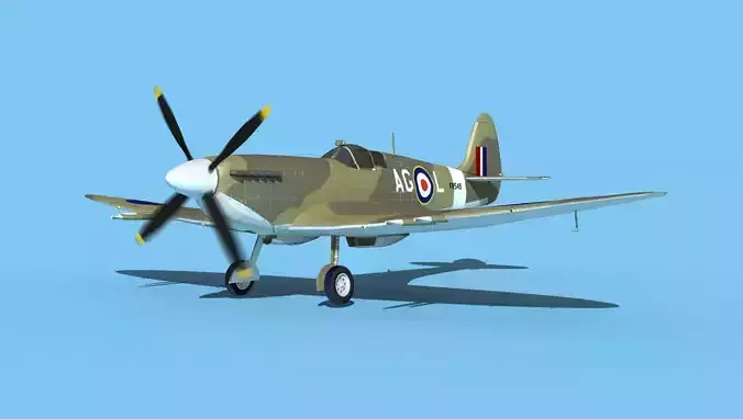 Supermarine Spitfire MkXII V05 3D model