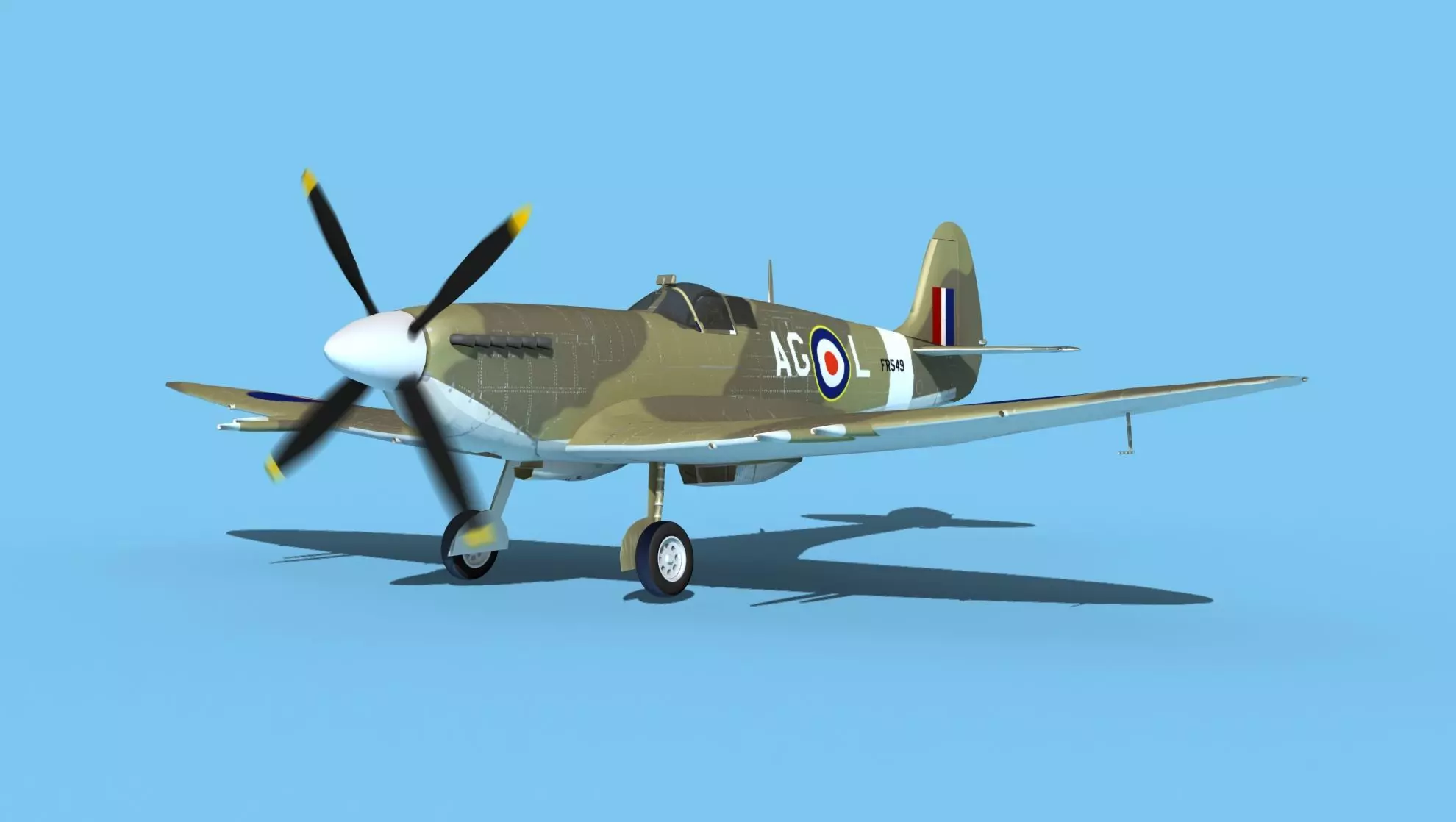 Supermarine Spitfire MkXII V05 3D model_0