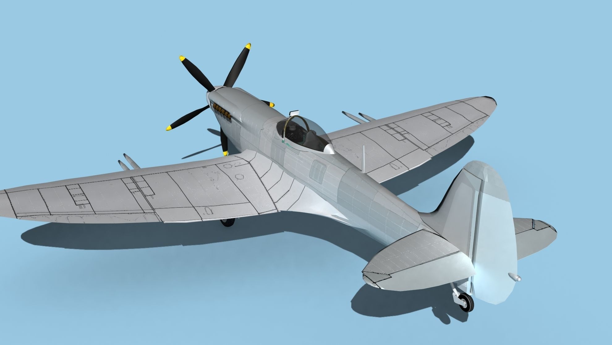 Supermarine Spitfire Mk 14e V00 3D model_7