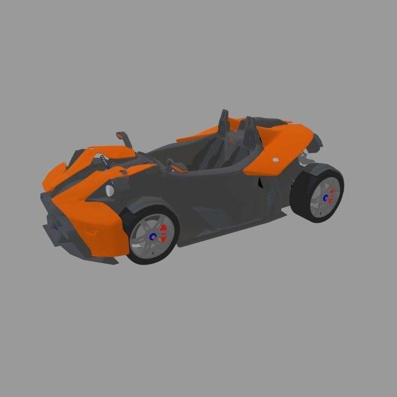 Simple car  3D model_3