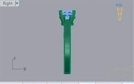 3 Diamond Ring 319 3D print model_1