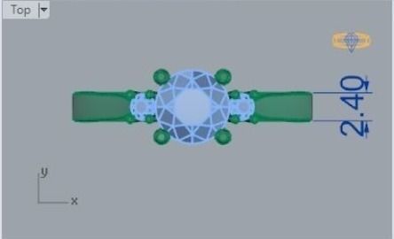 3 Diamond Ring 319 3D print model_2